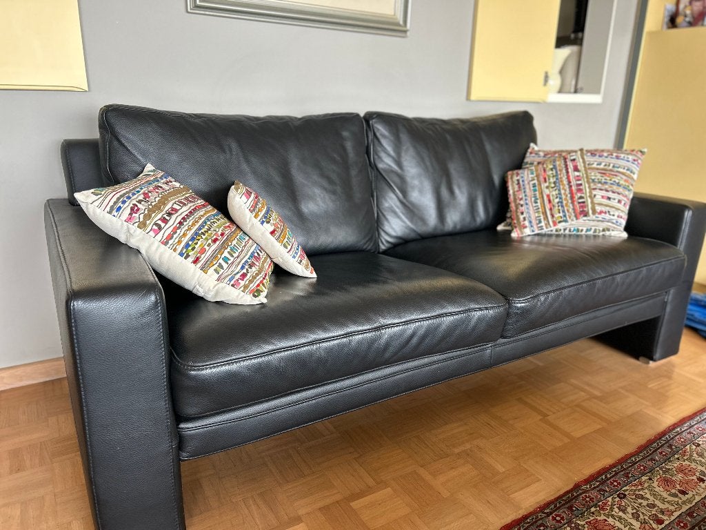 Siège en cuir, Maison & Meubles, Canapés | Salons, Comme neuf, Enlèvement, Trois personnes, 75 à 100 cm