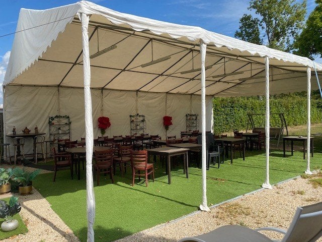 tente de fête 12 x 8 mètres, Enlèvement, Utilisé