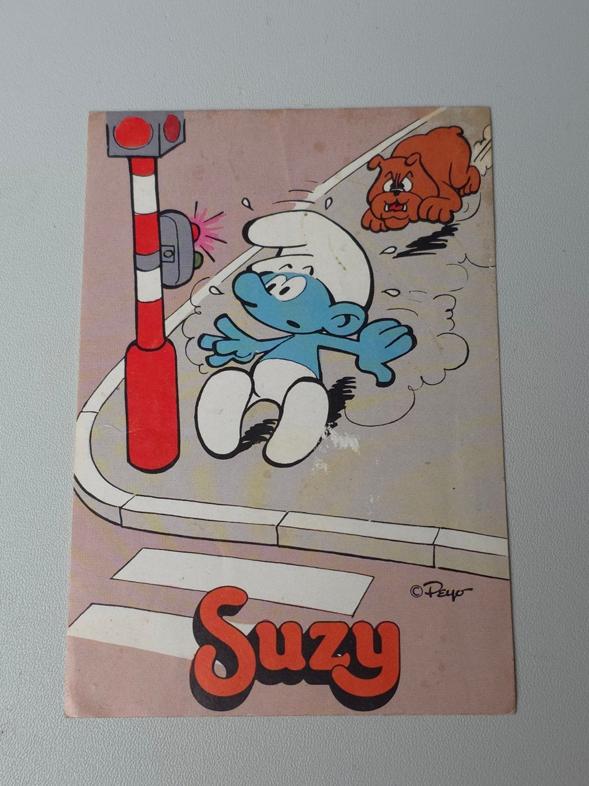 Autocollant Schtroumpf Suzu no 3, Envoi, Comme neuf, Différents Schtroumpfs, Autres types