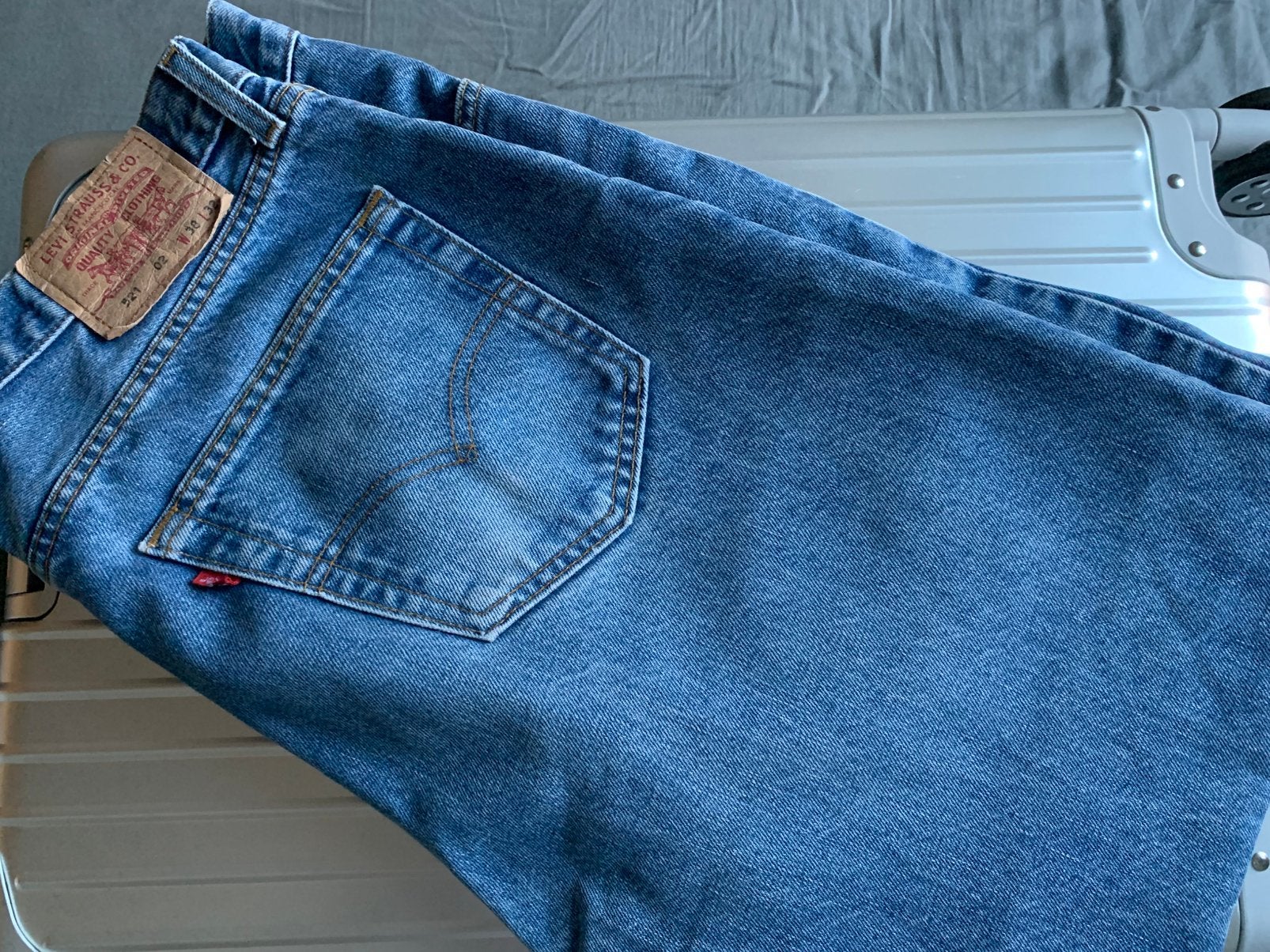 Jean Levi’s 521 - denim vintage clair T: W38 L32, Enlèvement ou Envoi, Porté, Bleu