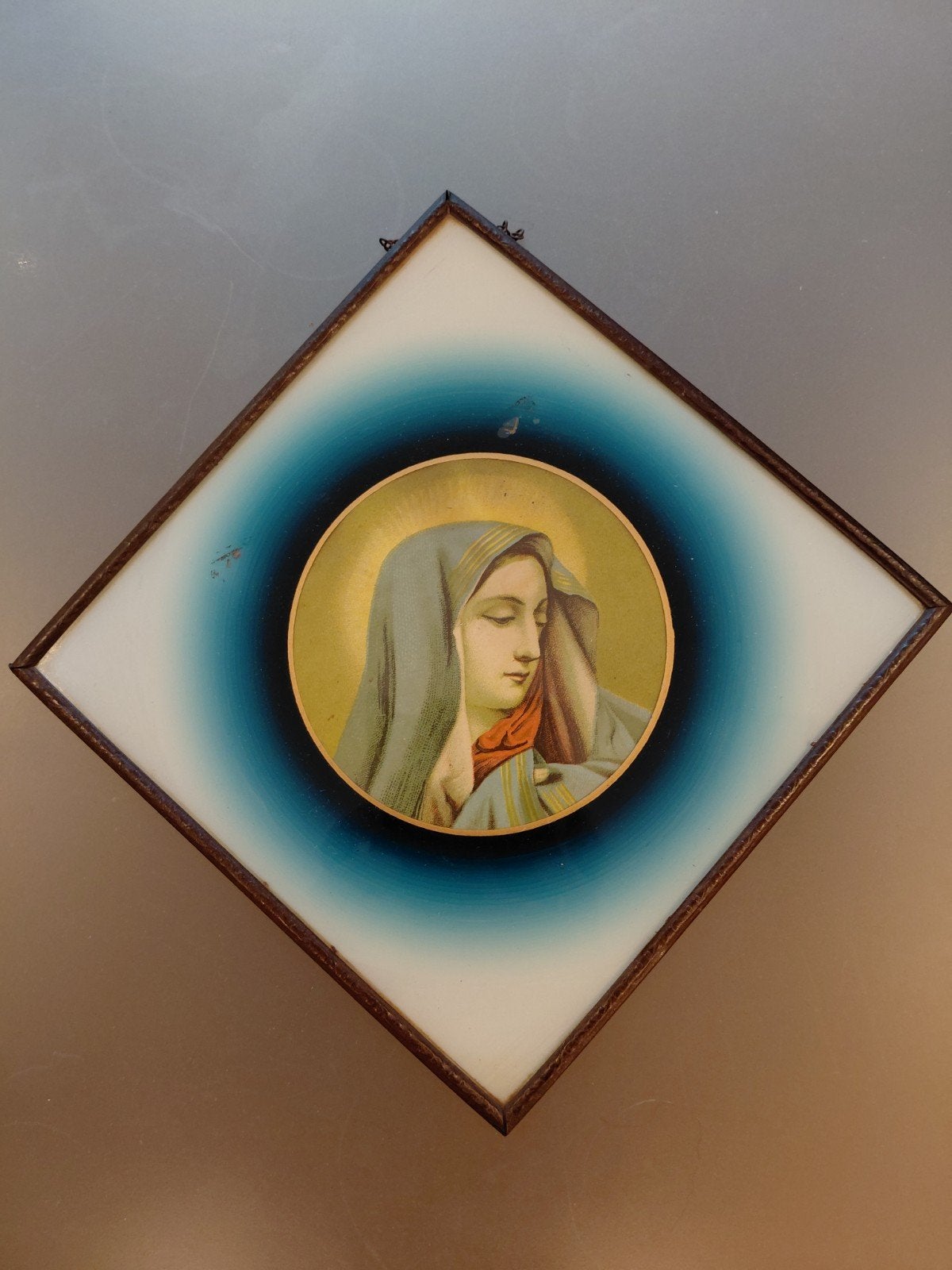 Œuvre de dévotion religieuse art déco ancienne : la Sainte V, Antiquités & Art, Enlèvement ou Envoi