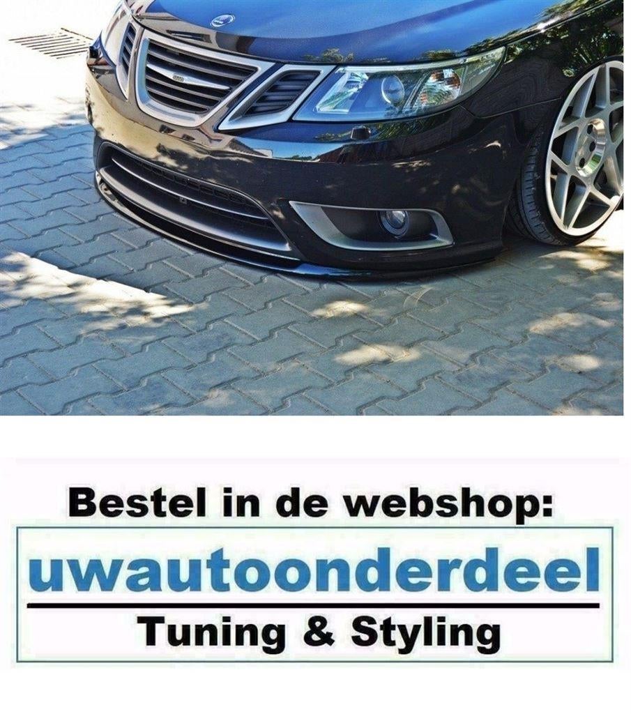 Maxton Spoiler Lip Splitter Voor Saab 9-3 93 Turbo X, Auto diversen, Tuning en Styling, Verzenden