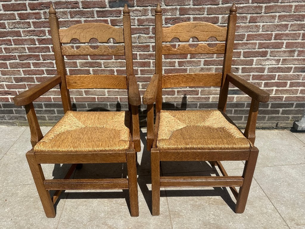 Massief eiken stoelen, Maison & Meubles, Vintage, Enlèvement, Utilisé, Bois