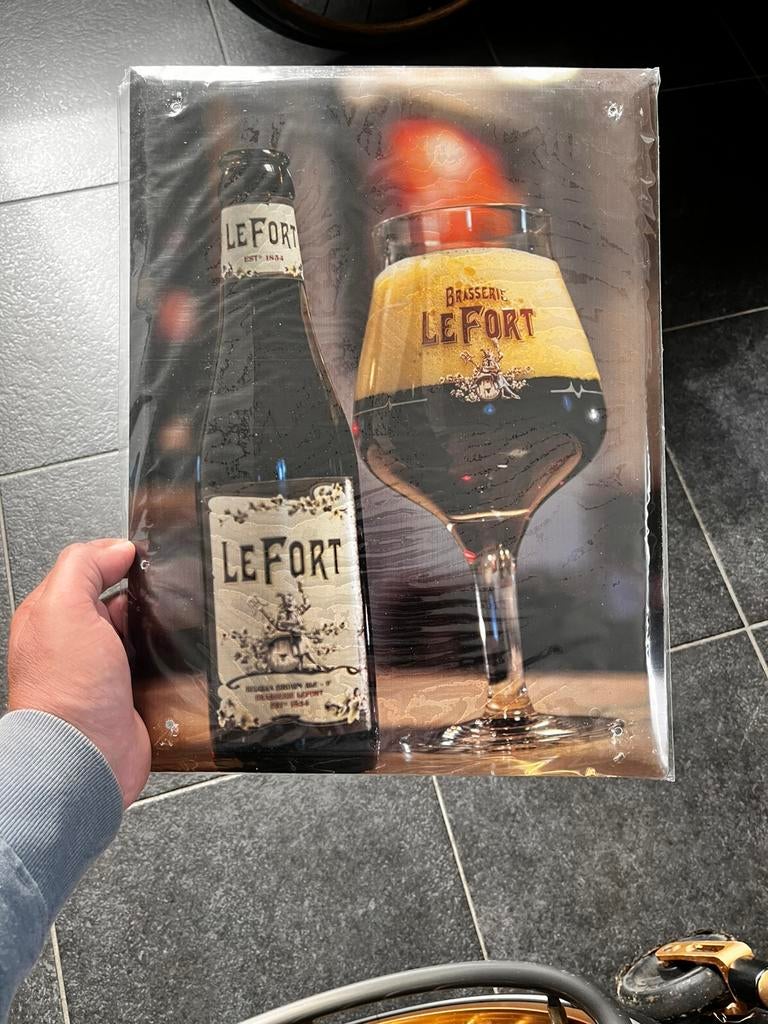 Blikken bord lefort, Ophalen, Nieuw, Reclamebord