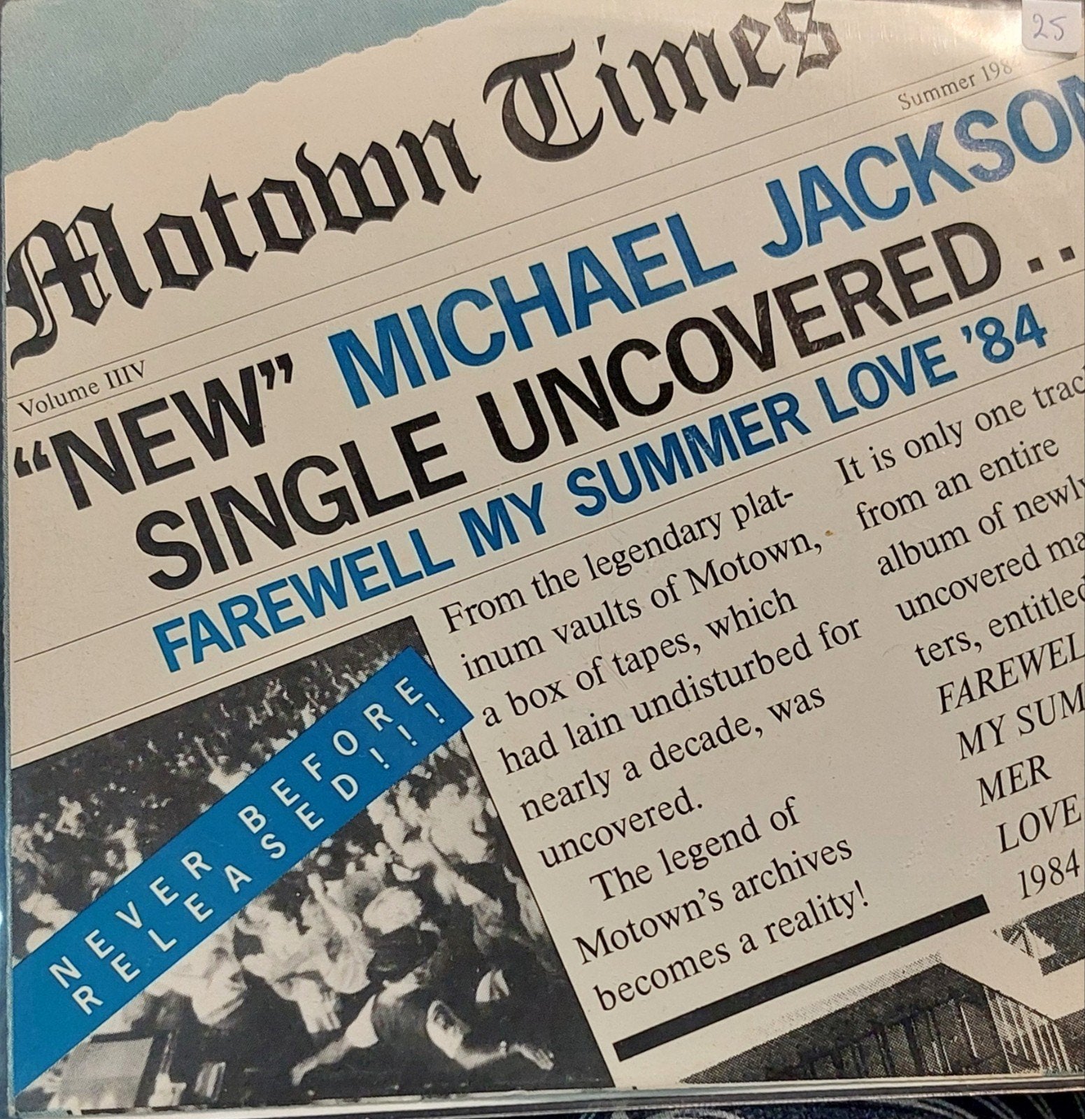 Michael Jackson single Promo, Promo, Ophalen