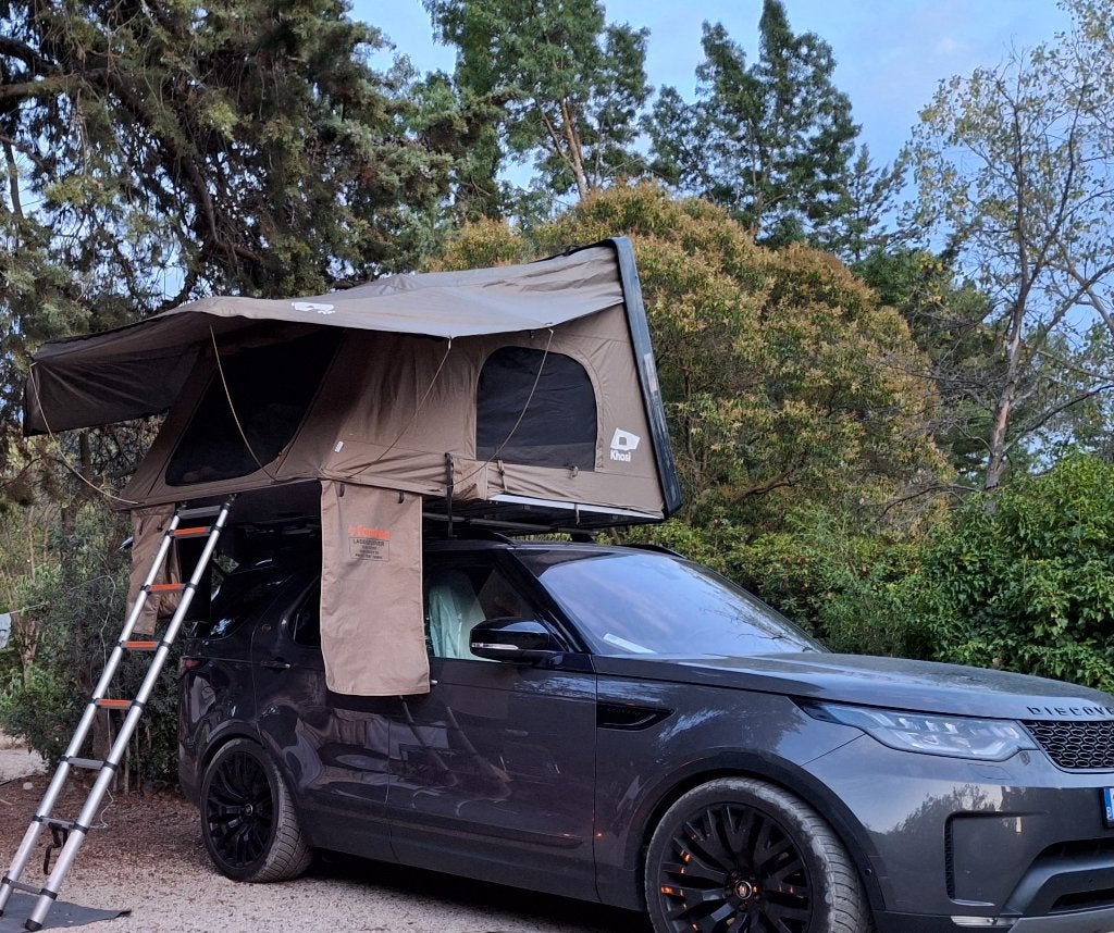 Hardshell daktent voor 2 volwassenen en 2 kinderen, Caravans en Kamperen, Tenten, tot en met 4, Zo goed als nieuw, Ophalen