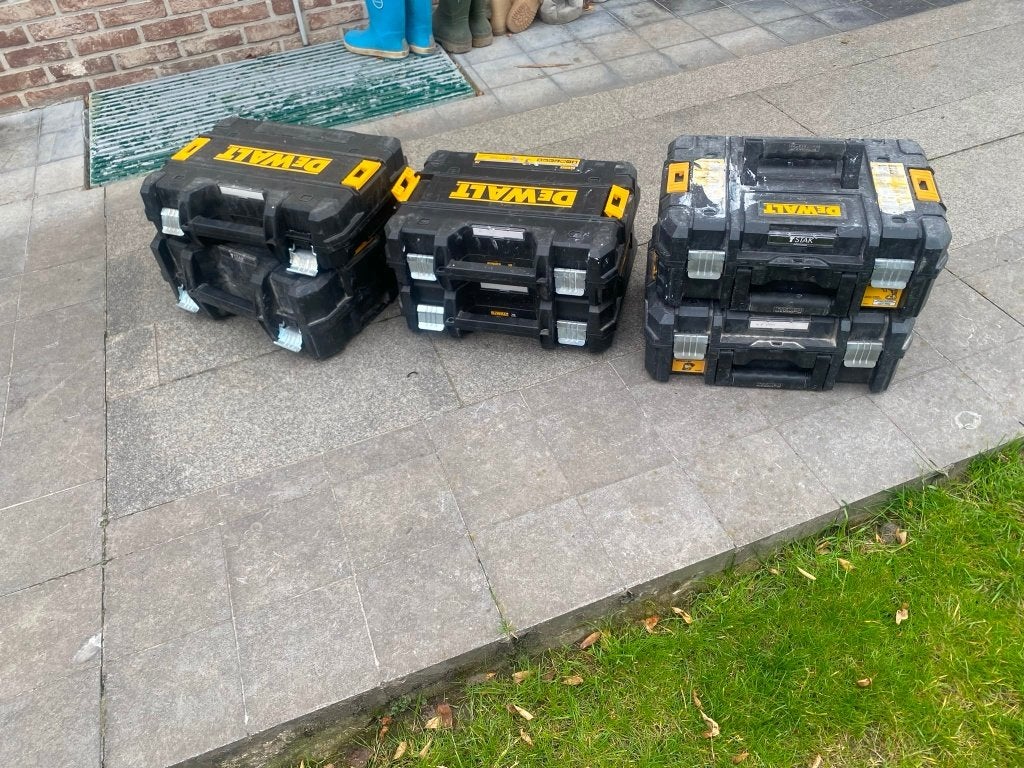 Dewalt T- stak koffers, Doe-het-zelf en Bouw, Gereedschapskisten, Ophalen, Gebruikt