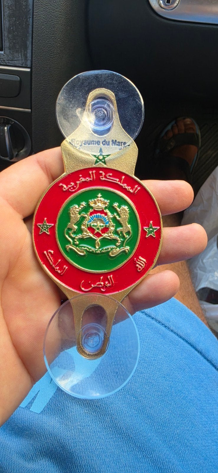 Macaron Drapeau du Maroc pare brise., Enlèvement ou Envoi