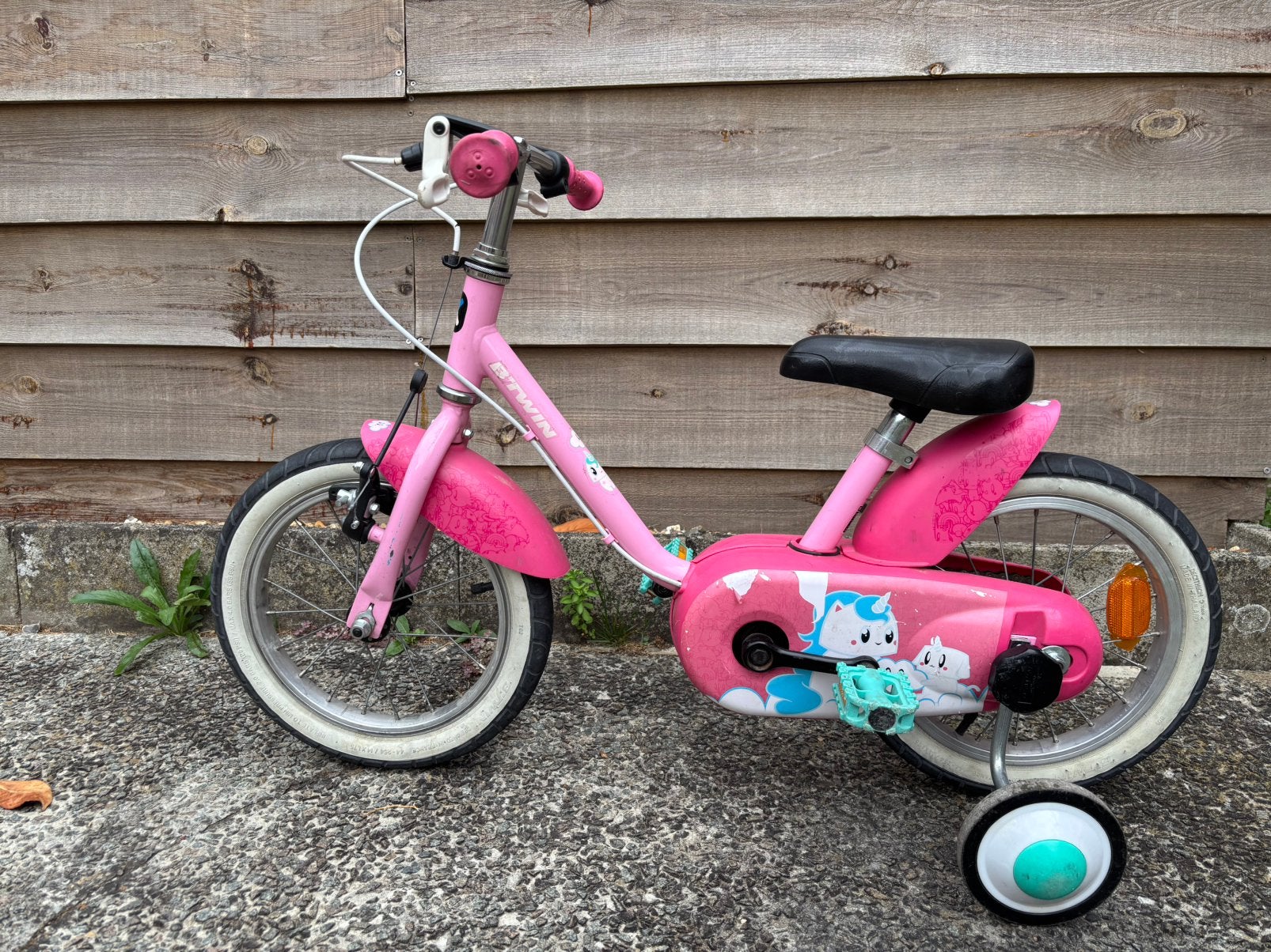 Vélo Btwin 14 pouces rose, Frein sur jante, Stabilisateurs, Enlèvement, Utilisé