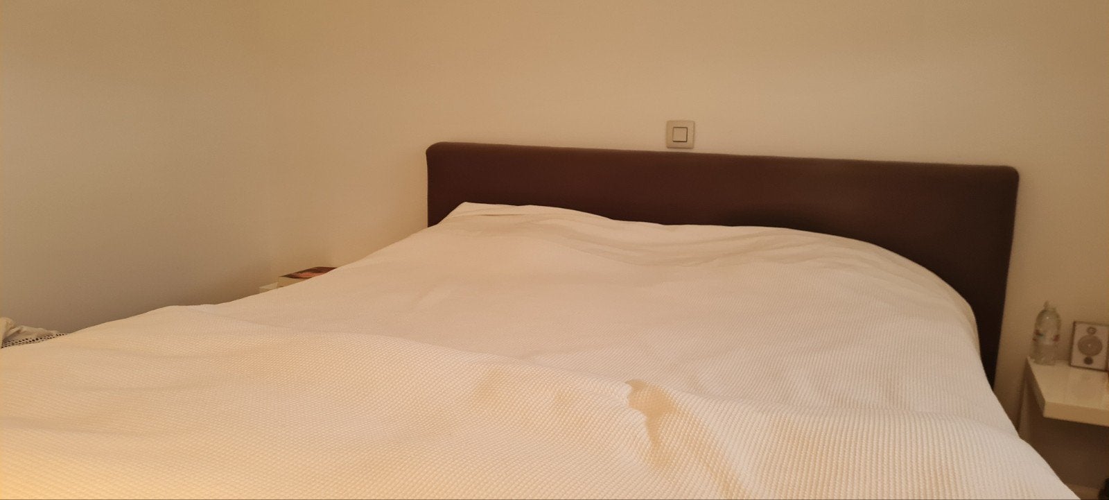 Boxspring elektrisch, Huis en Inrichting, Ophalen, Gebruikt, Bruin, Tweepersoons