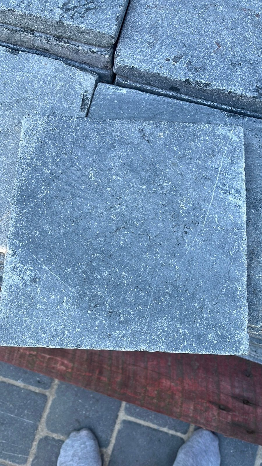 Vietnamese blauwsteen 20x20, Tuin en Terras, Ophalen, Nieuw, Terrastegels, Natuursteen
