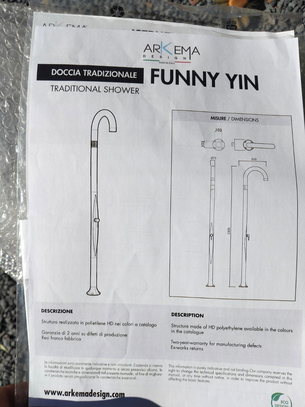 douche extérieure de Marque arkema neuve, Bricolage & Construction, Sanitaire, Enlèvement, Comme neuf, Douche