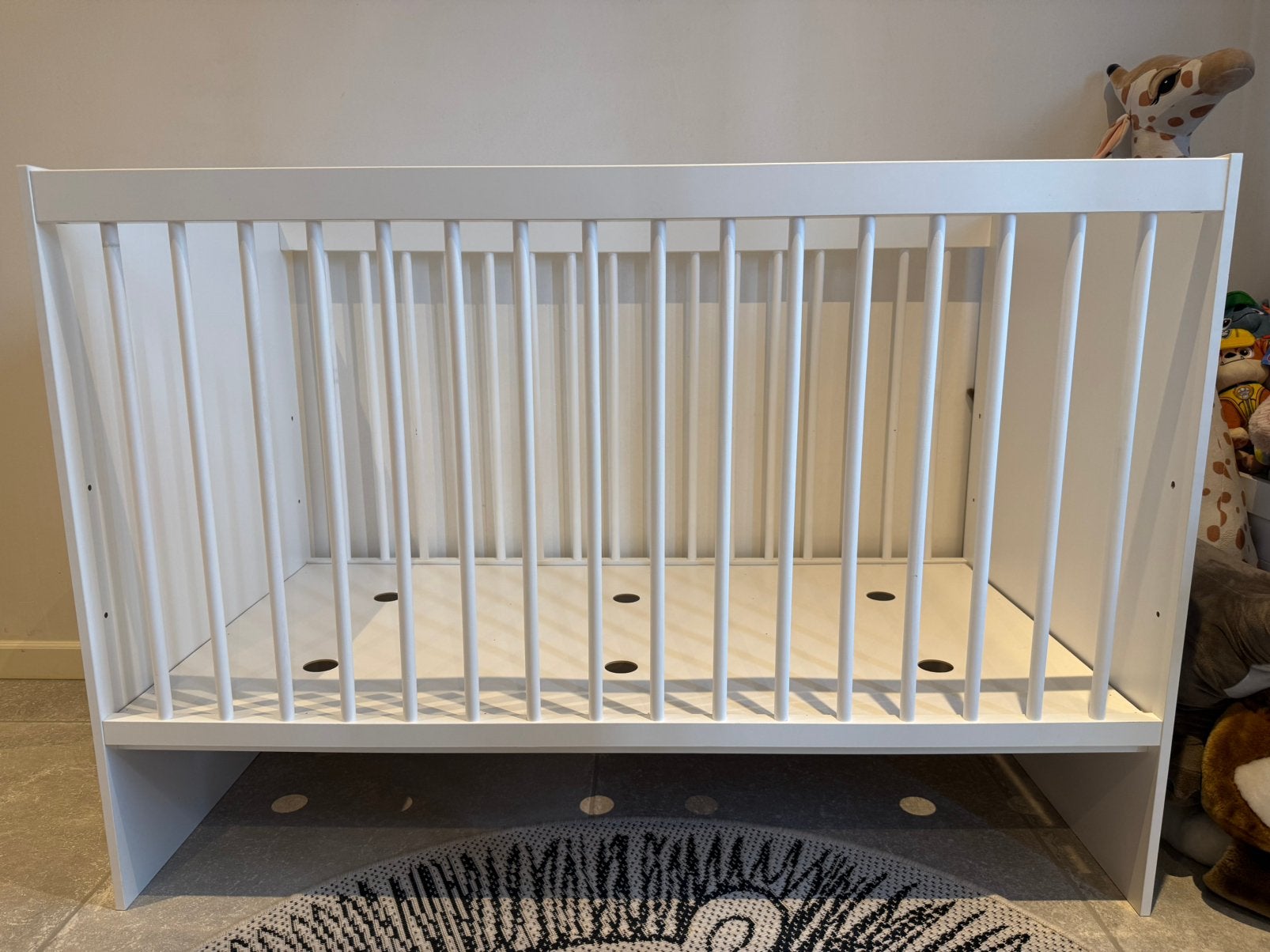 Wit babybedje (60x120), Kinderen en Baby's, Babywiegjes en Ledikanten, Ophalen, Zo goed als nieuw, Ledikant