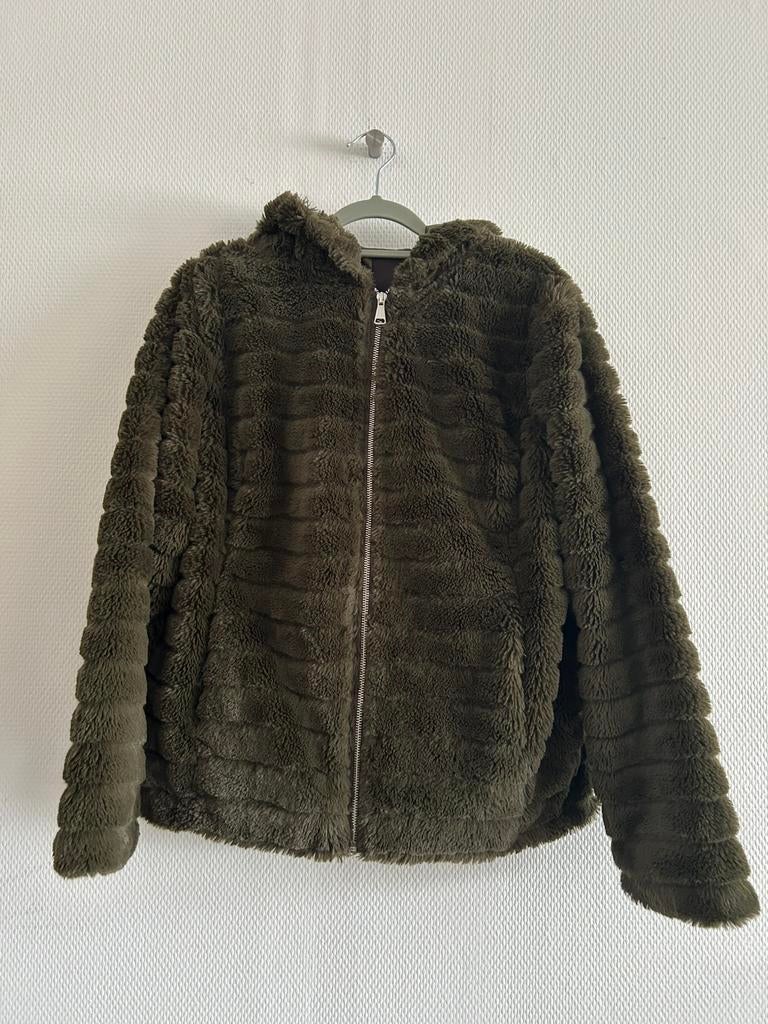 Donkergroen Teddy Bomberjack JBC maat S, Enlèvement ou Envoi, Comme neuf, Taille 36 (S), Vert