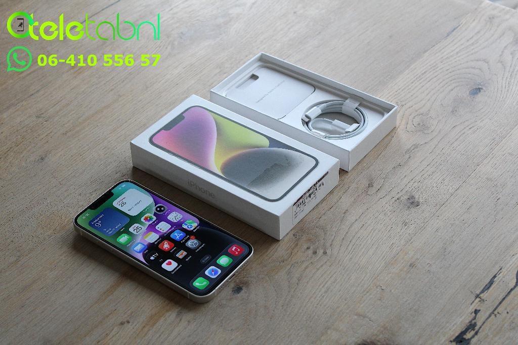 Apple iPhone 14 - 128GB - Starlight | Zeer netjes, Telecommunicatie, 128 GB, 89 %, Wit, Ophalen of Verzenden