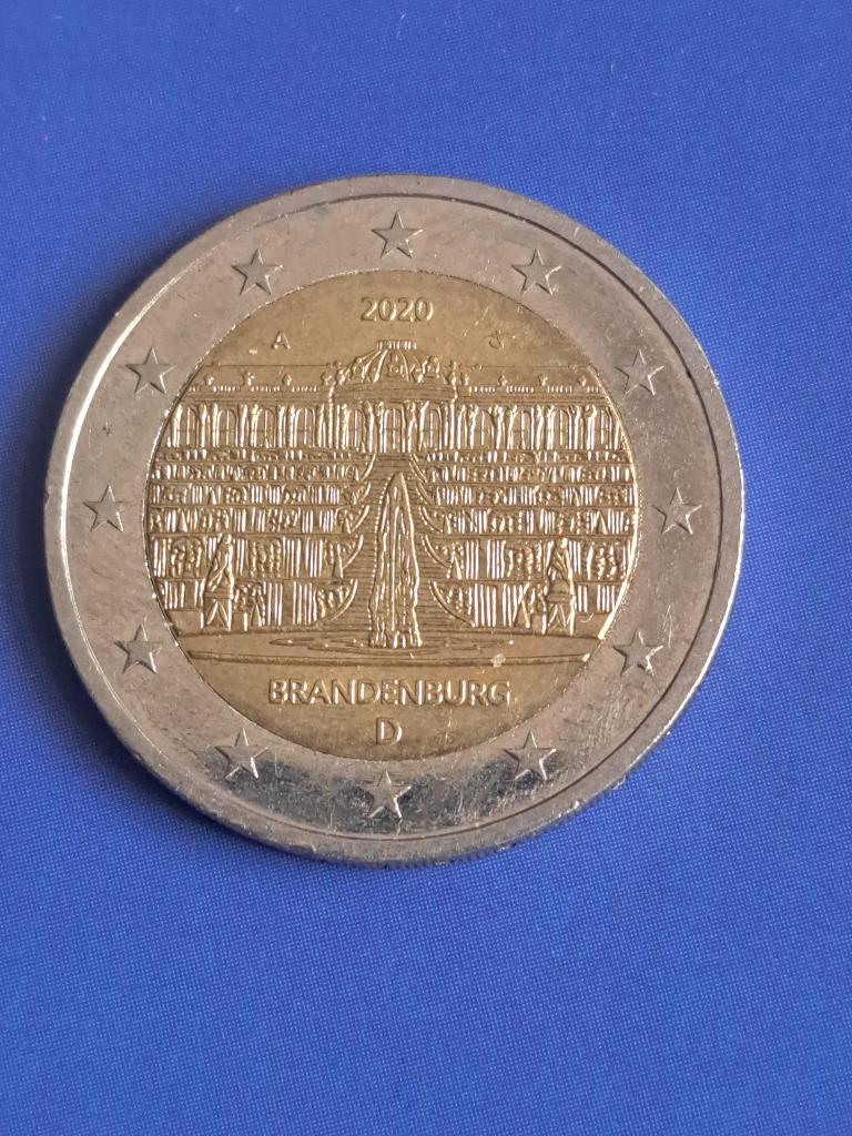 2020 A Allemagne 2 euros Brandebourg, Berlin, Envoi, Allemagne, 2 euros, Monnaie en vrac