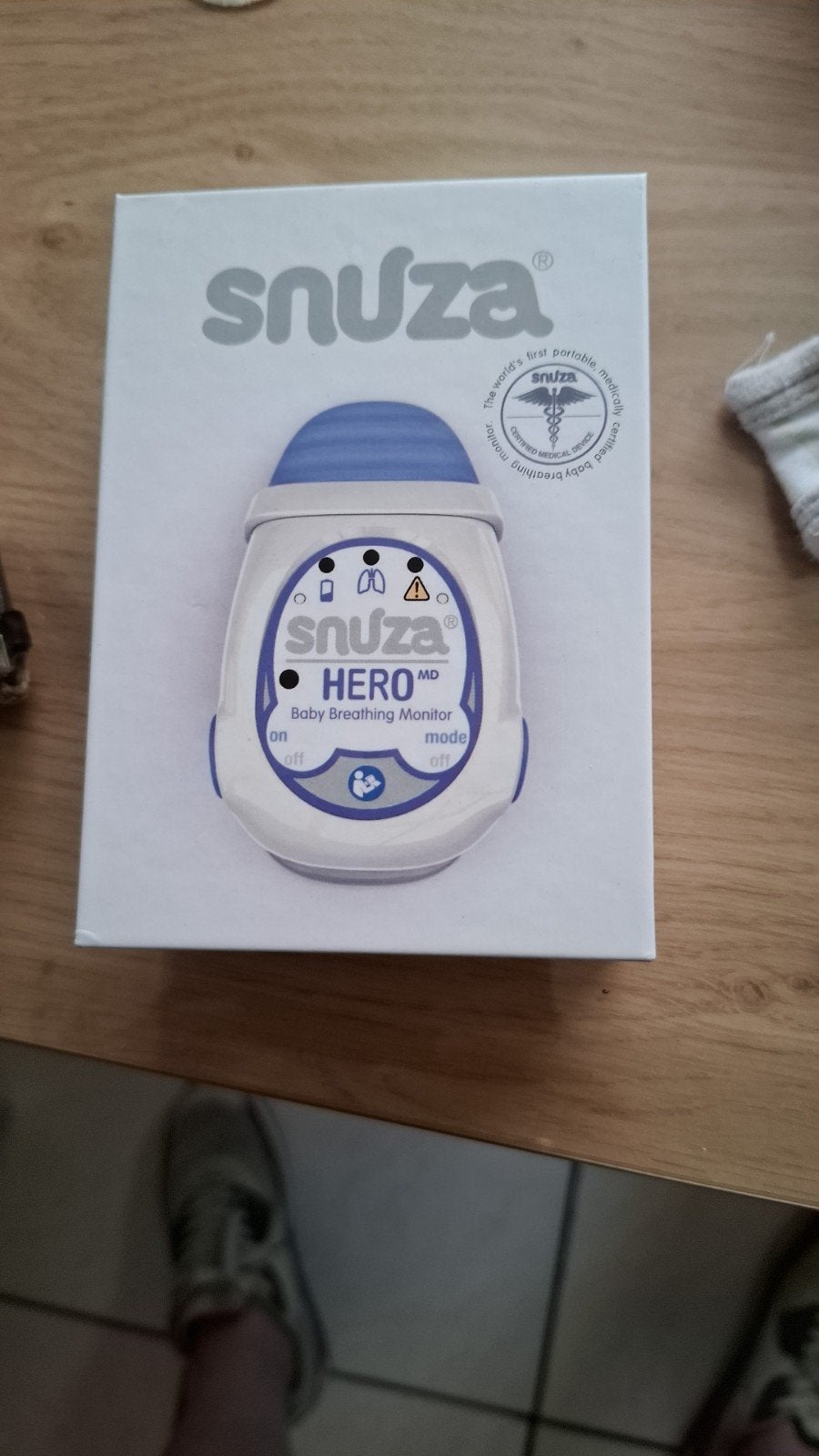 Snuza hero. Ademhalings monitor, Ophalen