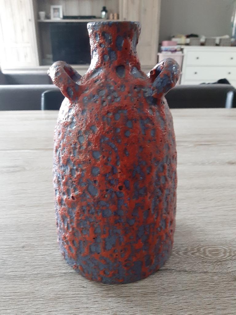 Fat lava vaas Emons & Söhne (ES-Keramik) jaren 60, Huis en Inrichting, Woonaccessoires | Vazen, Ophalen of Verzenden, Zo goed als nieuw