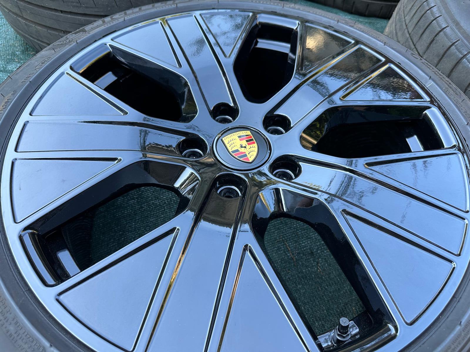 Porsche Taycan Turbo wielen Aero 20 inch velgen ZWART Winter, Ophalen, Banden en Velgen, Nieuw, 20 inch