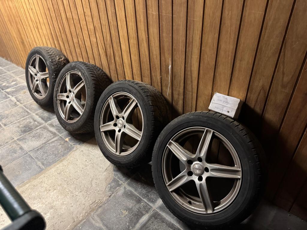 DEZENT VELGEN + BANDEN 215/55/17, Auto-onderdelen, Banden en Velgen, Ophalen, Banden en Velgen, 17 inch, Personenwagen