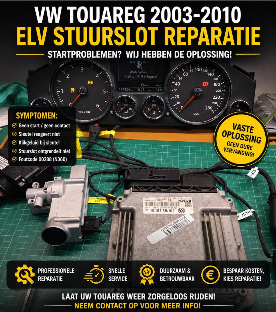 Volkswagen Touareg  2003–2010 ELV / Stuurslot Reparatie, Autos : Pièces & Accessoires, Enlèvement, Révisé, Volkswagen
