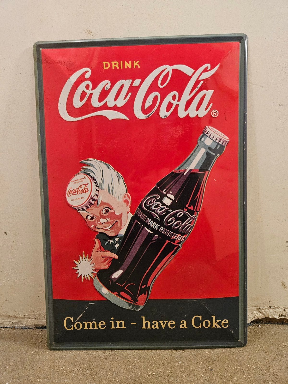 Reclamebord Coca Cola, Verzamelen, Ophalen of Verzenden, Reclamebord