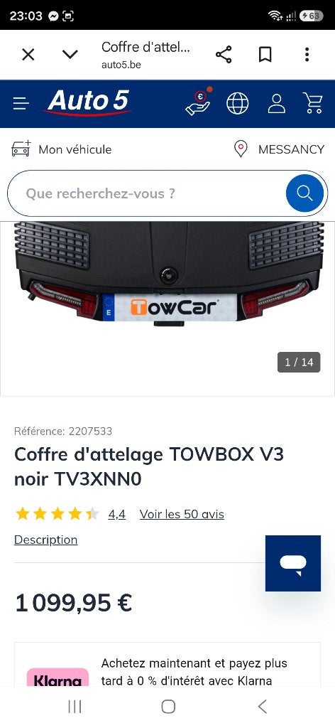 Coffre de toit attache remorque, Autos : Pièces & Accessoires, Attelages, Enlèvement ou Envoi, Neuf
