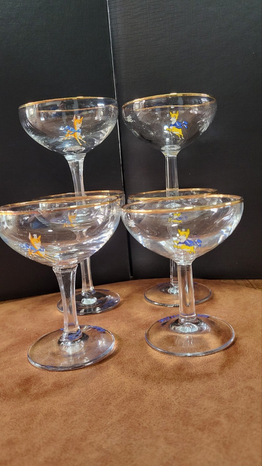 Vintage Babycham glazen (set van 6) jaren '60 – Topstaat, Collections, Enlèvement