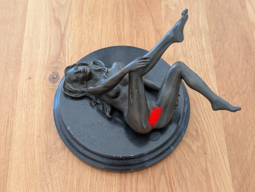 Statue bronze femme nu*de antiquité brocante vintage ancien, Ophalen of Verzenden, Brons