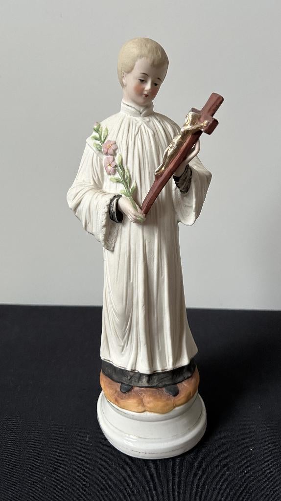 Belle statue : Saint Louis de Gonzague - 26cm - Biscuit, Enlèvement ou Envoi