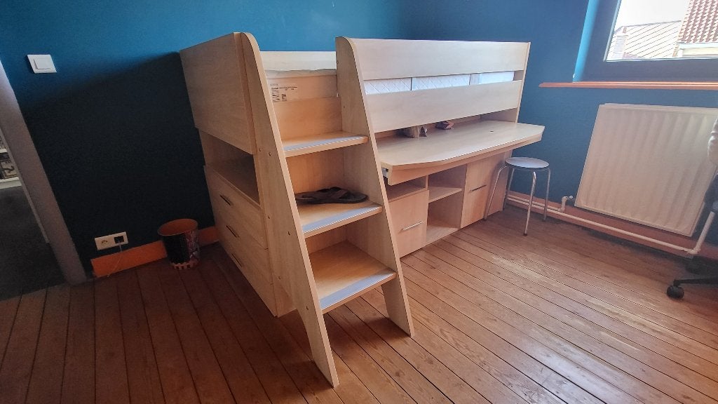 Lit mezzanine avec bureau Chambre enfant, Enlèvement, Comme neuf, Lit mezzanine
