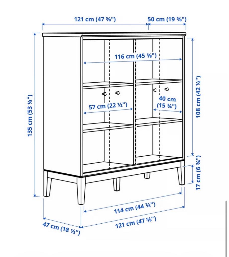 Witte kast met vouwdeuren, Ophalen, 100 tot 150 cm, 100 tot 150 cm, 25 tot 50 cm
