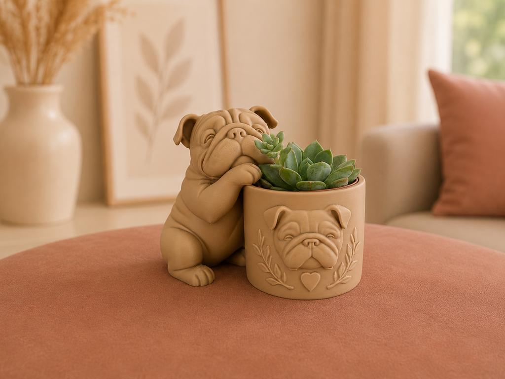Engelse Bulldog bloempotje, Ophalen of Verzenden, Nieuw