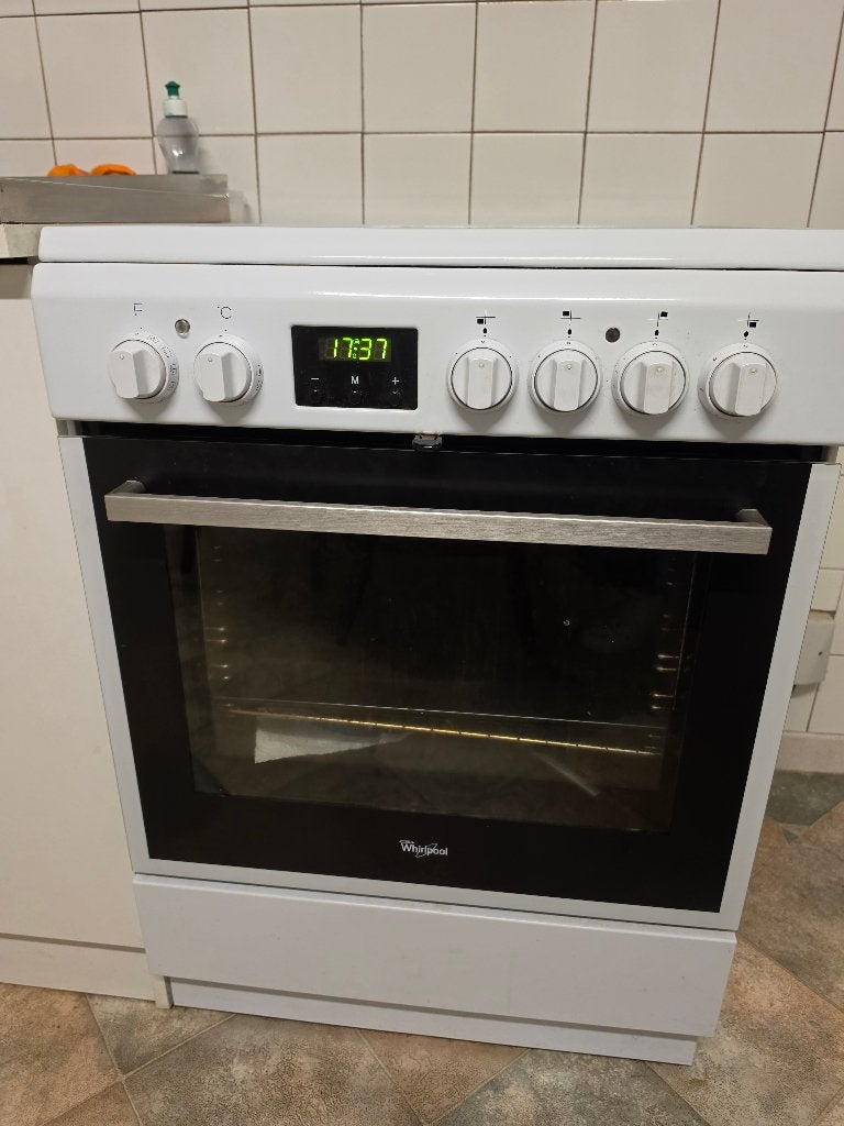Cuisinière Vitroceramque Whirlpool ACMT 6533/WH, Electroménager, Classe énergétique A ou plus économe, 85 à 90 cm, 4 zones de cuisson