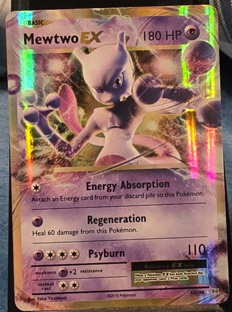 Mewtwo EX 52/108 - XY Evolutions - Near Mint, Ophalen of Verzenden, Zo goed als nieuw, Losse kaart