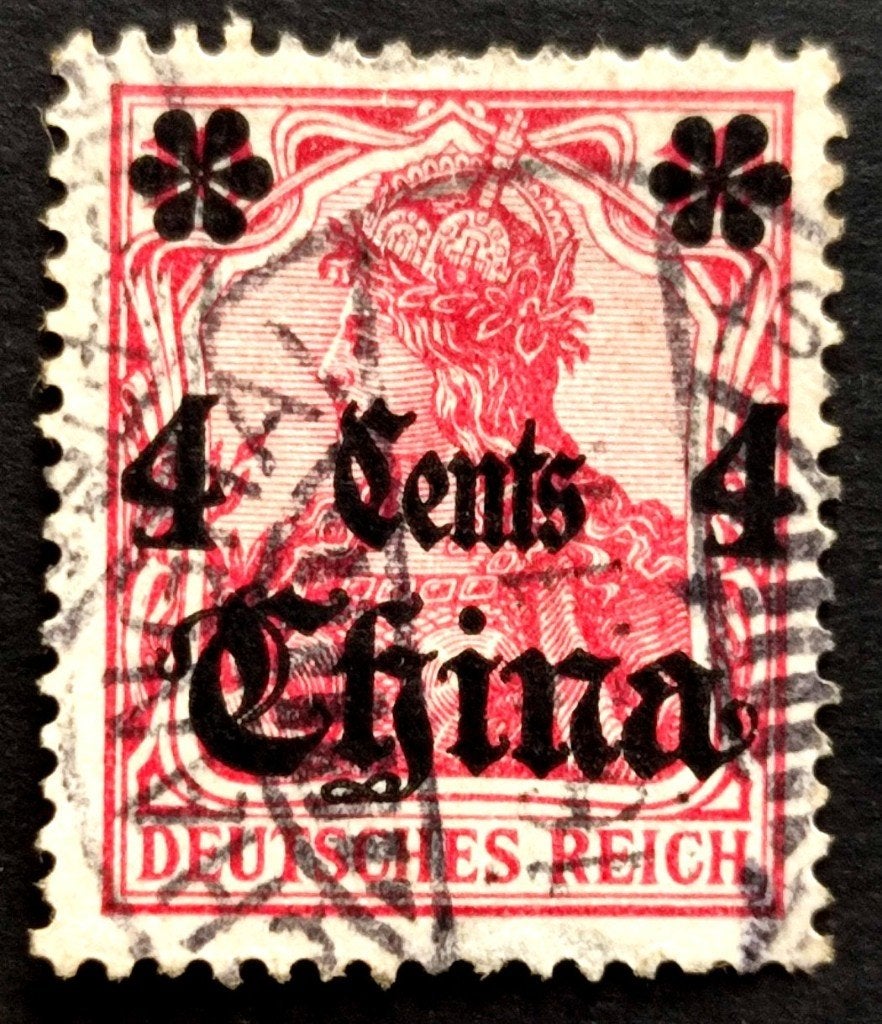 Dt.Reich: Auslandspostamt CHINA 1911, Postzegels en Munten, Ophalen of Verzenden, Overige periodes, Gestempeld