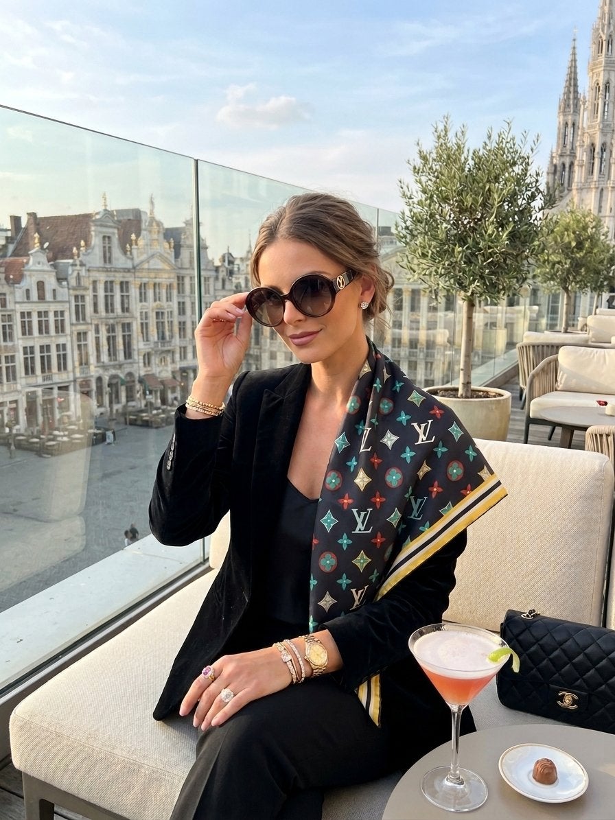 LV vierkante sjaal, Kleding | Dames, Ophalen of Verzenden