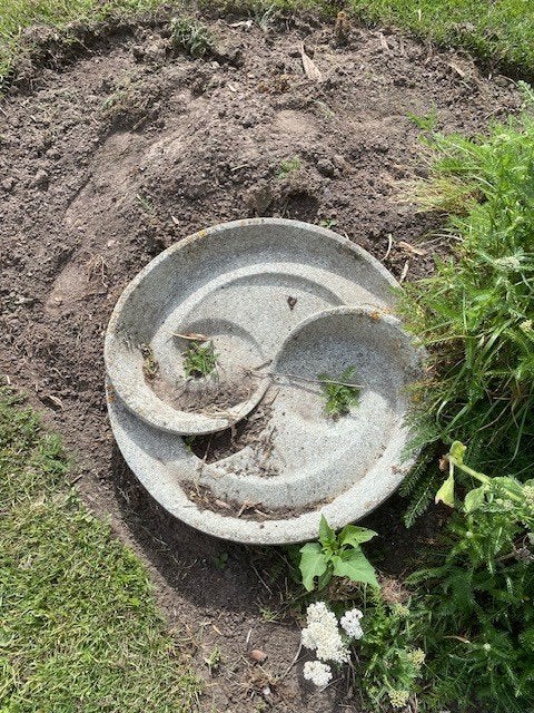 Waterelement ying/Yang, Ophalen, Gebruikt, Beton
