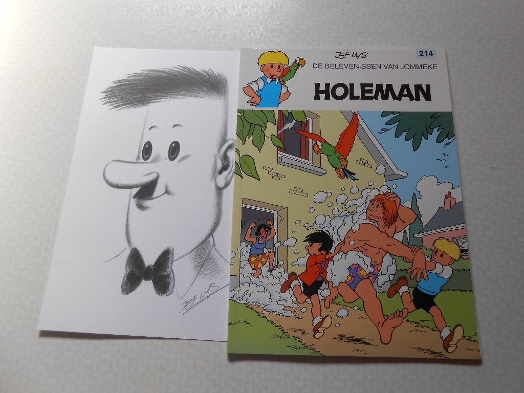 Jommeke 214 Holeman 2001 1 ste druk. Met bijlage., Boeken, Eén stripboek, Nieuw, Jef Nys., Ophalen of Verzenden