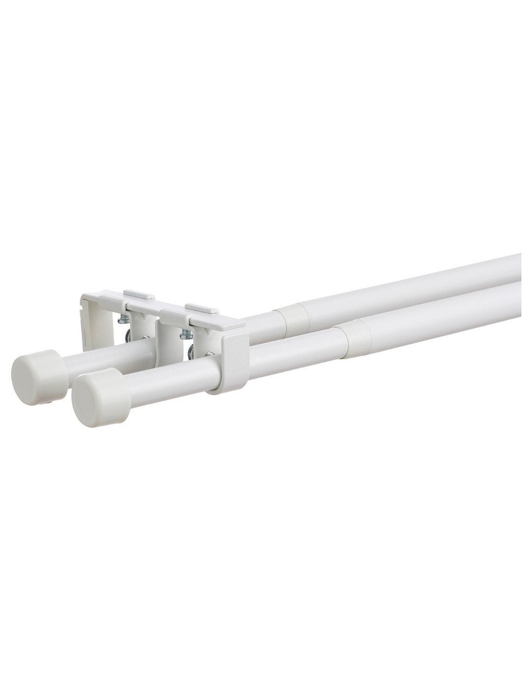 3x IKEA BEKRÄFTA Dubbele Gordijnroede Set – Wit (120-210 cm)