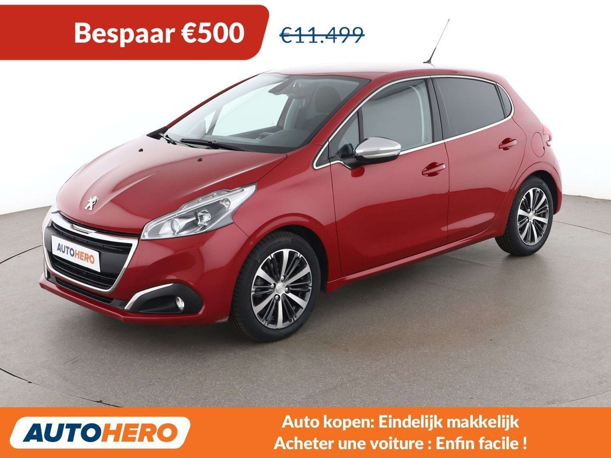Peugeot 208 1.2 PureTech Allure (bj 2018, automaat), Stof, Gebruikt, Zwart, 1199 cc
