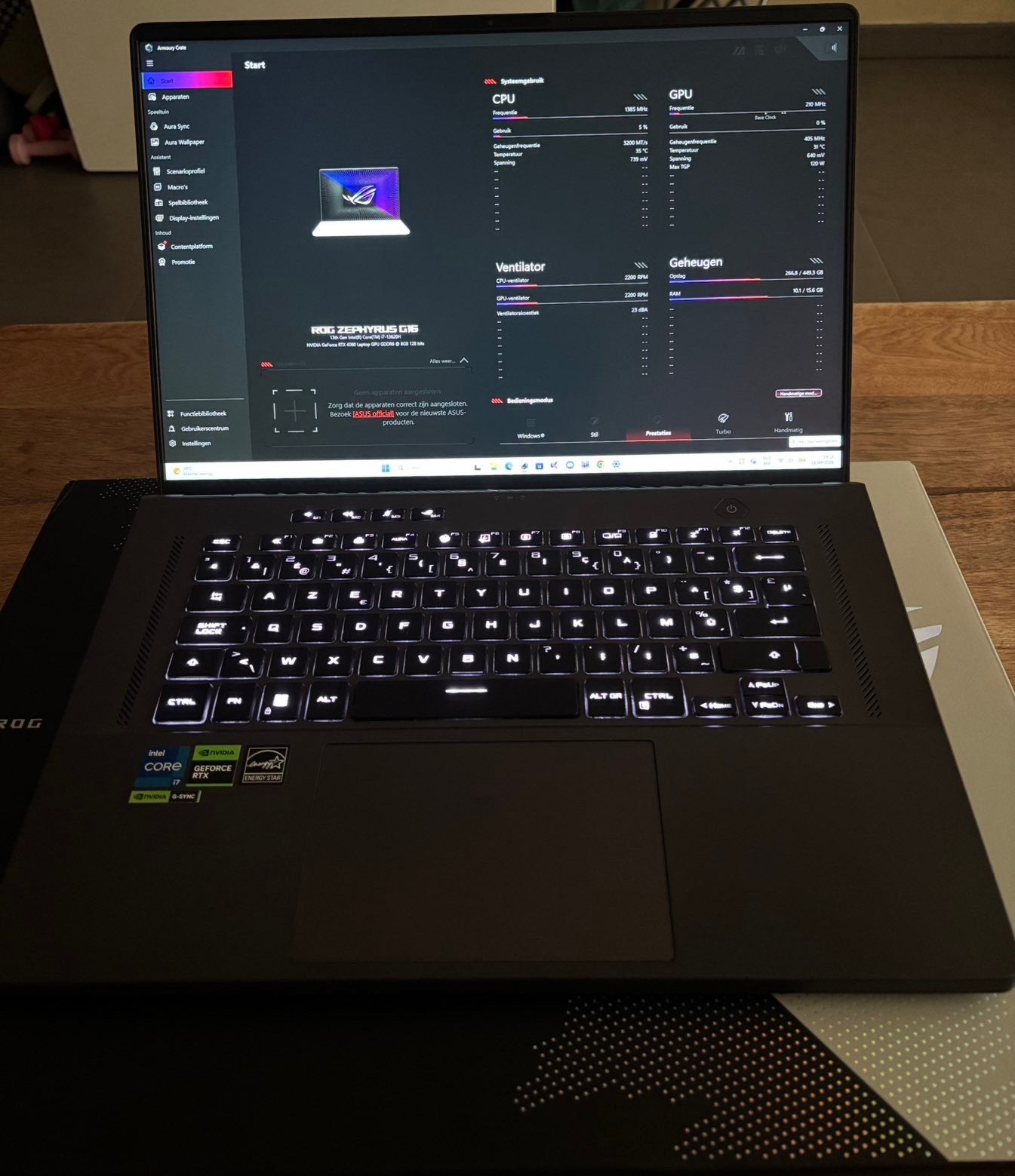 ASUS ROG Zephyrus G16 – i7 / RTX 4060 / 16GB RAM / 512GB SSD, Informatique & Logiciels, ASUS, 16 pouces, Comme neuf, 4 Ghz ou plus