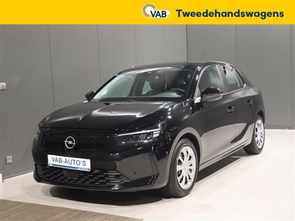 Opel Corsa   1.2 TURBO EDITION 100PK, Zwart, Zwart, Bedrijf, 5 deurs
