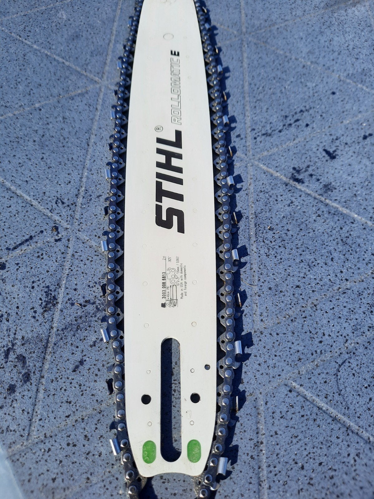 Stihl zaagblad met ketting, nooit gebruikt., Doe-het-zelf en Bouw, Ophalen, Kettingzaag, STIHL, 30 tot 70 mm