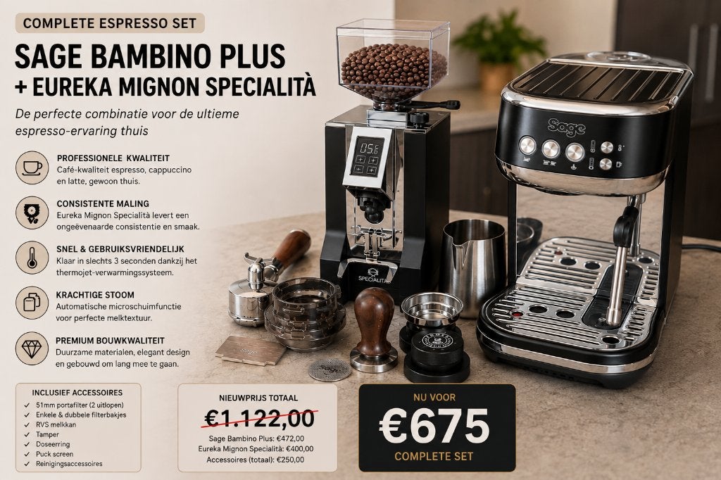 Complete set: Bambino Plus + Eureka Mignon Specialità, Elektronische apparatuur, Koffiezetapparaten, Ophalen, Espresso apparaat