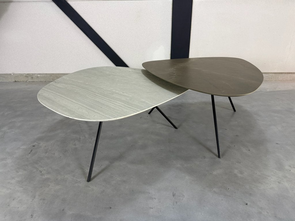 Tables basses Leolux Liliom - lot de 2 - excellent état, Neuf, 50 à 100 cm, Enlèvement, 50 à 100 cm