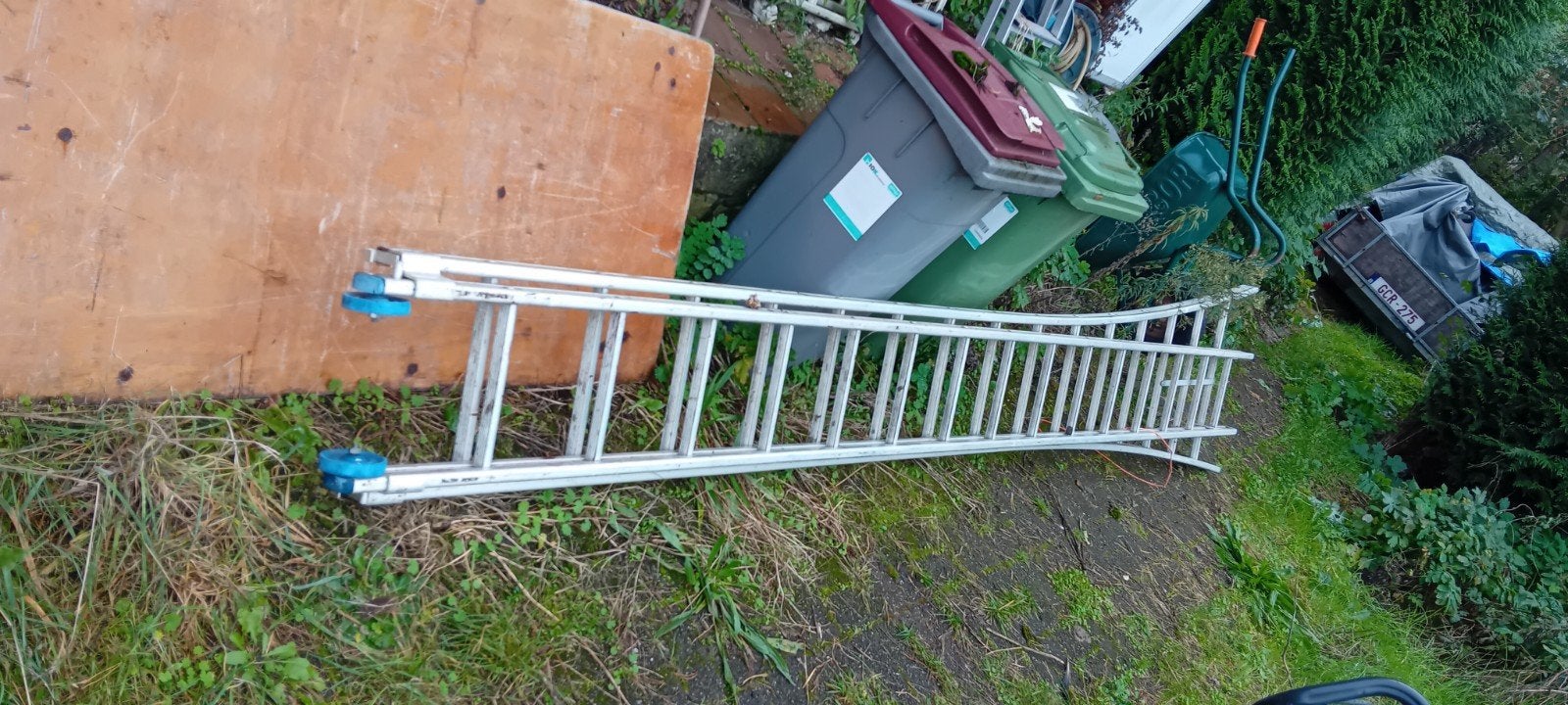 aluminium ladder, Doe-het-zelf en Bouw, Ophalen, Zo goed als nieuw, Ladder, 4 meter of meer