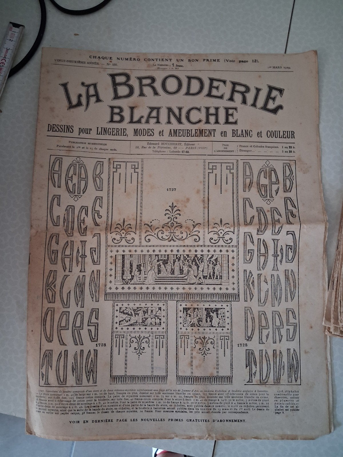13 kranten " la broderie blanche", Hobby & Loisirs créatifs, Enlèvement ou Envoi