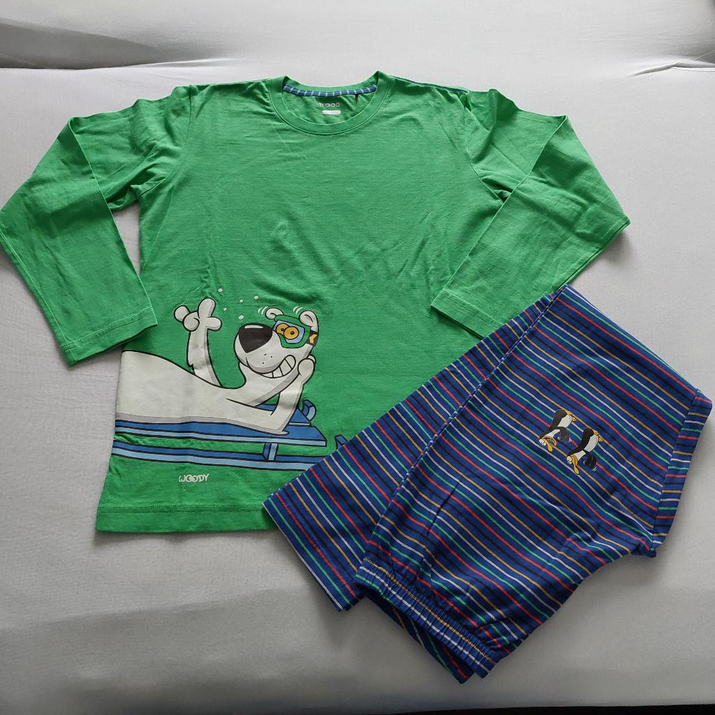 Tussenseizoen Woody hond voor jongen mt 152/12j, Nacht- of Onderkleding, Ophalen of Verzenden, Zo goed als nieuw, Jongen