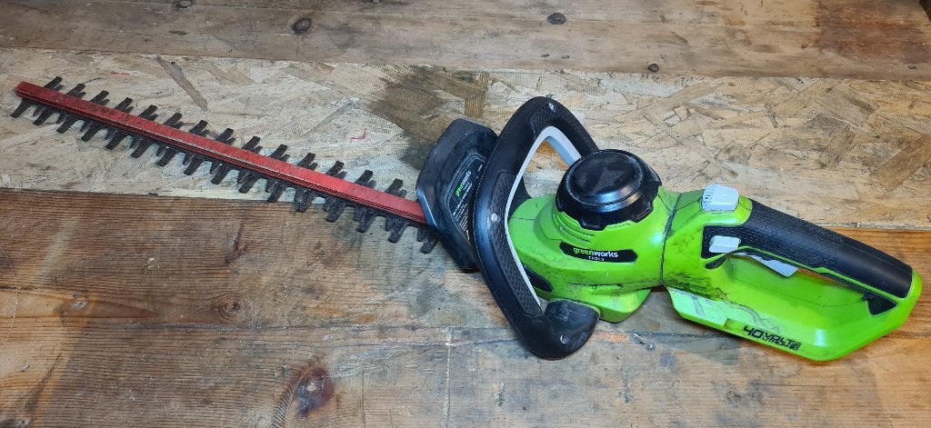 Heggenschaar Greenworks Accu 40 V, Ophalen of Verzenden, Gebruikt, Accu, Greenworks